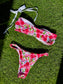 Fuscia Flowerlily Bikini Top